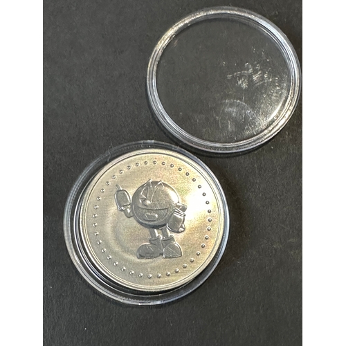 546 - PACMAN 0.999 fine silver token (like coin) in capsule