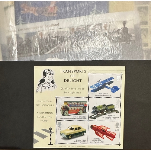 564 - Mint (no gum) mini sheets and prestige booklet panes with unfranked stamps, face value approx. £54