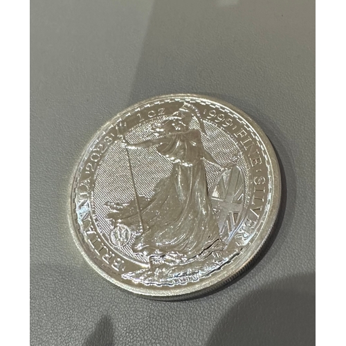 20 - KCIII Britannia solid Silver coin, 0.999 fineness, 2023 by Royal Mint