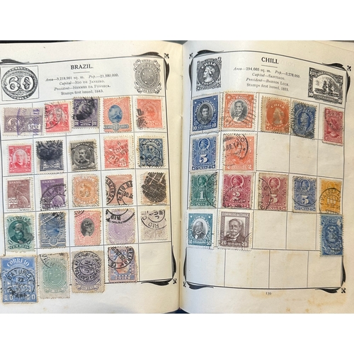 151 - Antique Stanley Gibbons Improved stamp Album from 1916 including QV, KE, KG GB and Commonwealth stam... 