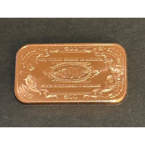 359 - Copper bullion bar