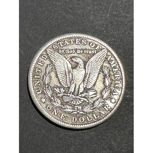 387 - USA silver dollar 1904 replica coin (decent weight)