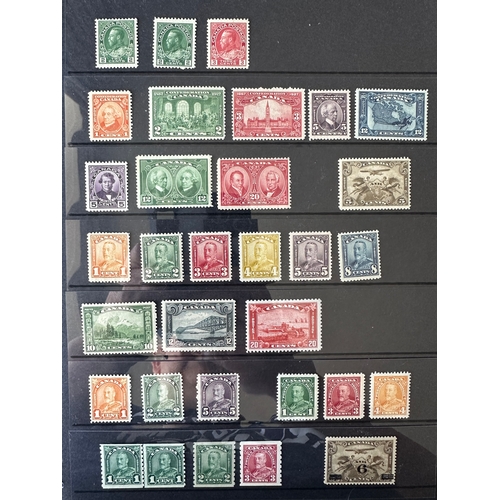 397 - CANADA commonwealth 1911 - 1930's KG5 mint u.m. stamp selection inc. coil stamps