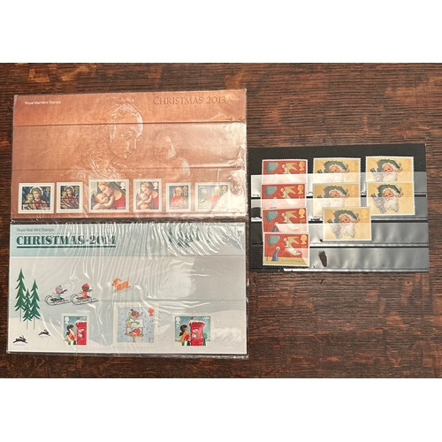 450 - Royal Mail First class (14) and First large letter (4) Christmas stamps including self adhesive ( in... 