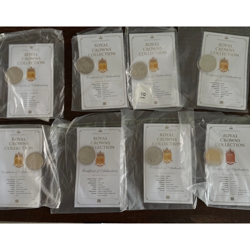 451 - Westminster Royal Crowns coins collection with COA's including £5 coins, encapsulated