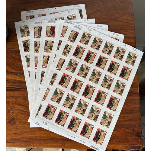 459 - UK GB Royal Mail self adhesive mint Aardman Classics Wallace & Gromit 1st class stamps (210) on 7 pa... 