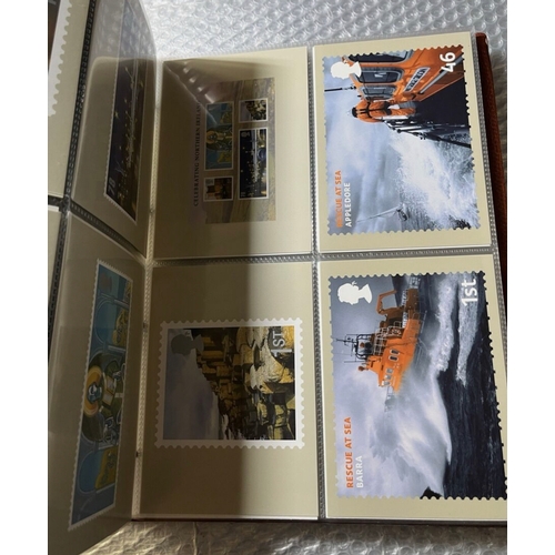 710 - UK GB Royal Mail PHQ Postcards collection to around 2013 in 6 RM albums including London Underground... 