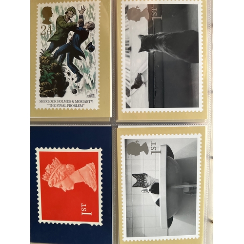 713 - GB Royal Mail PHQ post cards in an album, approx. 25 sets plus a few others c.137 in total, mint and... 