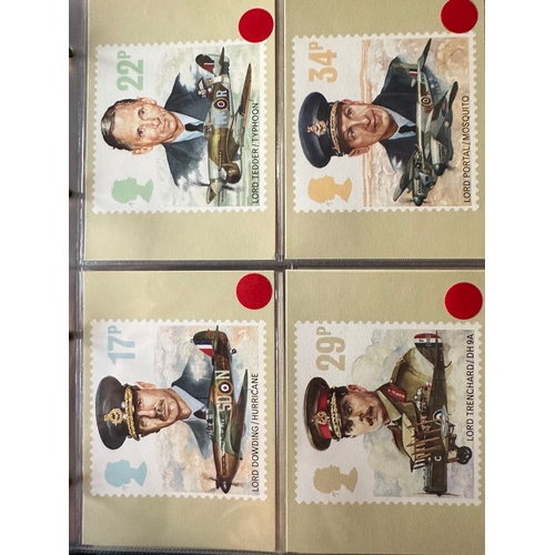 713 - GB Royal Mail PHQ post cards in an album, approx. 25 sets plus a few others c.137 in total, mint and... 