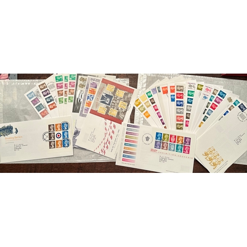 717 - 26x GB FDC's to 2006 of Machin stamps including Regionals, mini sheets, prestige booklet pane and hi... 