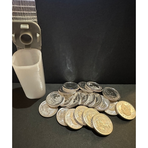 138 - tube of 20 silver coins