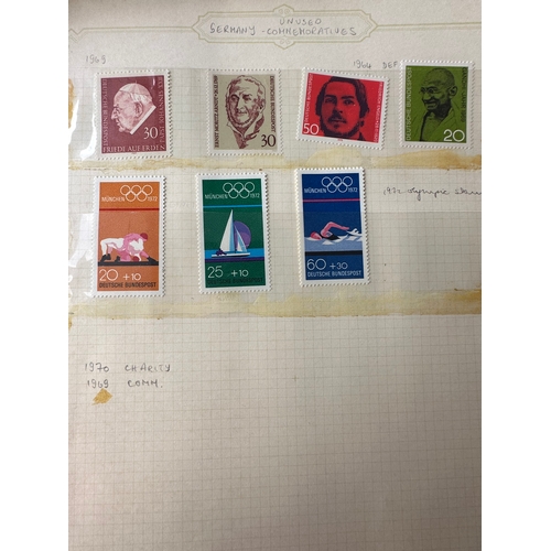 141 - GERMANY 1880 - 1973 mint and used collection of stamps on album pages with most interest in post 194... 