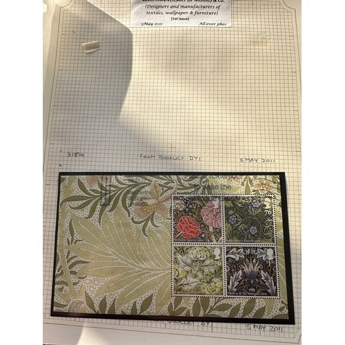 138 - Small collection of used GB stamps and mini sheets ( some part )  including sets / part sets, Presti... 