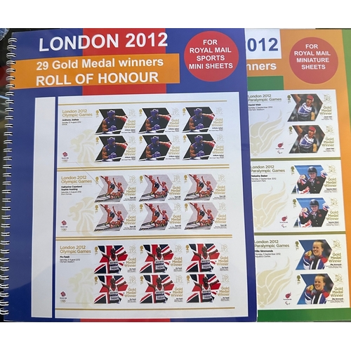 231 - Face value £400+ Royal Mail Olympic & Paralympic Games 2012 complete sets of GB commemorative mint N... 