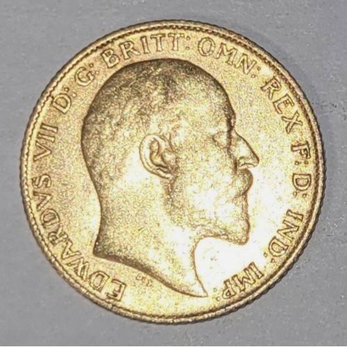 2 - KEVII 1908 and KGIV 1827 22k gold sovereign coins 8g