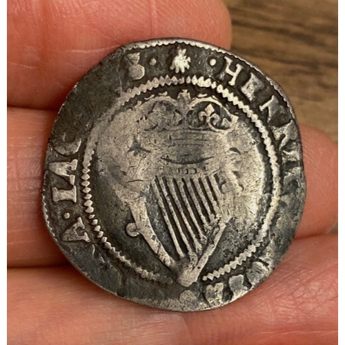 1 - IRISH James I hammered silver coin, 1603-25, second coinage shilling, 4th bust, mm escalop. Rare coi... 
