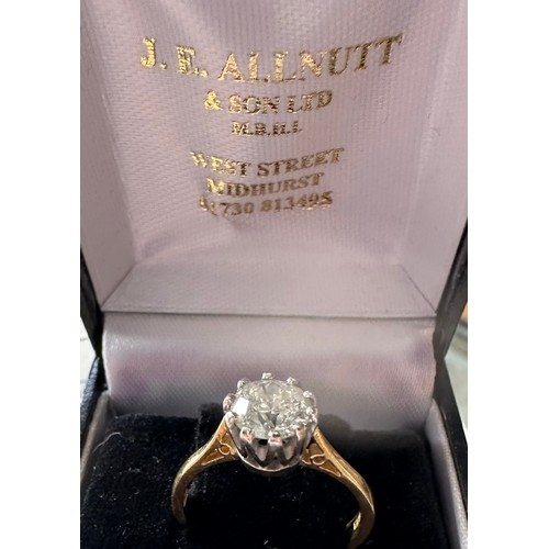4 - 18ct gold 1.17ct diamond solitaire engagement ring, approx. size O, fully hallmarked and 1.17 stampe... 
