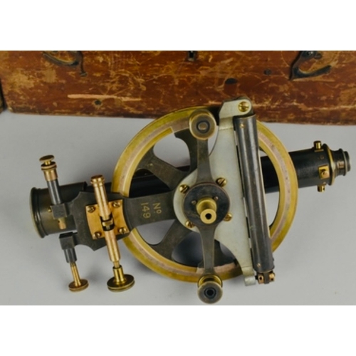 45 - Early 20th century cased Students Theodolite by Stanley of London, No. 11041, surveyors / scientific... 