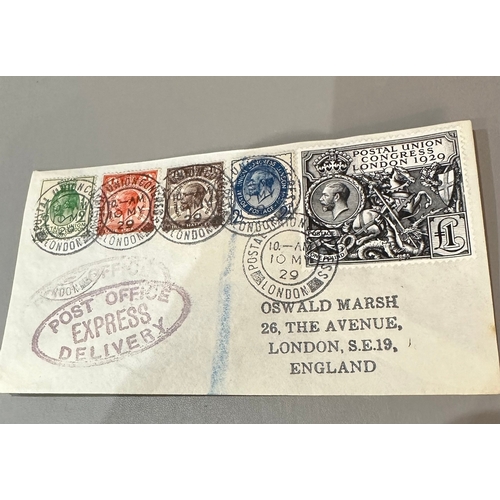 198 - PUC stamp Forgeries on FDC up to �1, Postal Union Congress 1929 GB Facsimile / Replica a/f, ( if the... 
