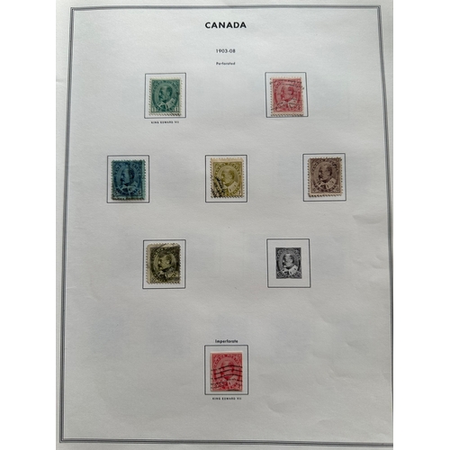 449 - CANADA mainly used stamps in Harris loose leaf stamp album from 1897 QV,  to 1977. inc. mid century ... 