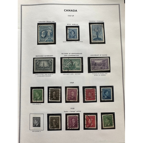 449 - CANADA mainly used stamps in Harris loose leaf stamp album from 1897 QV,  to 1977. inc. mid century ... 