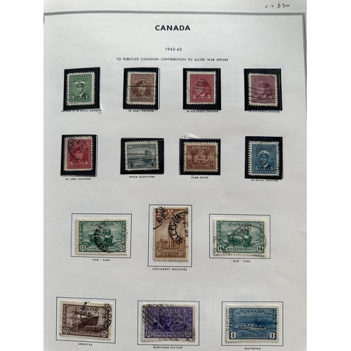 449 - CANADA mainly used stamps in Harris loose leaf stamp album from 1897 QV,  to 1977. inc. mid century ... 