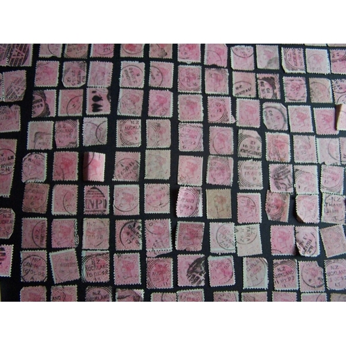 327 - bundle of c.350 NZ QV New Zealand one penny stamps including pairs