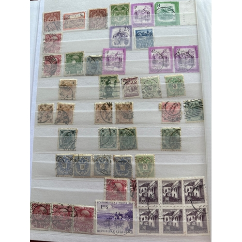 431 - AUSTRIA stamp dealers stock book, 19th century and early / mid 20th century used stamps includes lat... 