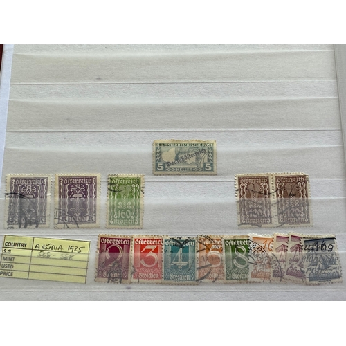 431 - AUSTRIA stamp dealers stock book, 19th century and early / mid 20th century used stamps includes lat... 