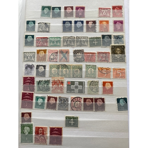 443 - HOLLAND NEDERLANDS stamp dealer stockbook of early used stamps of 19th century and some later ones, ... 