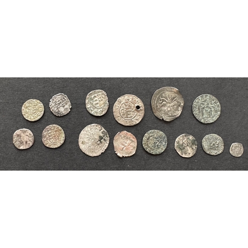 117 - small collection of 14 hammered silver coins inc medieval coins / ancient coins