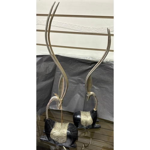 424 - Stag / Eland ( south African 'antelope' ) pair of figures