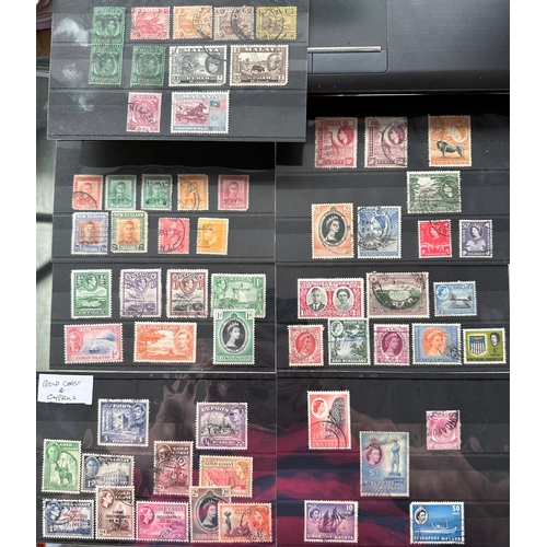 568 - Commonwealth stamps from KGVI to QEII on stockcards