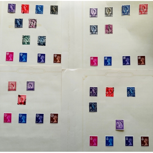 580 - GB UK QE2 Regionals inc phosphor mint and used hinged stamps selection