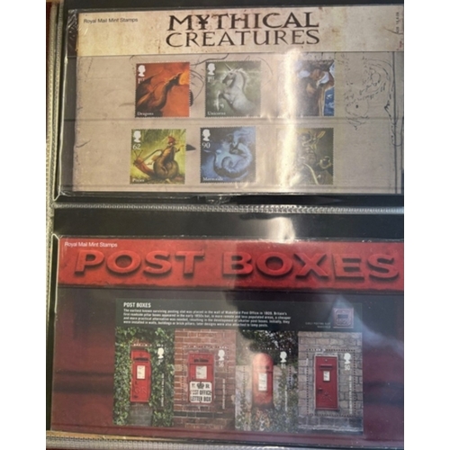 625 - Face value �280+ GB mint stamps in Presentation Packs from 2007-2009, collection in RM binder, cheap... 