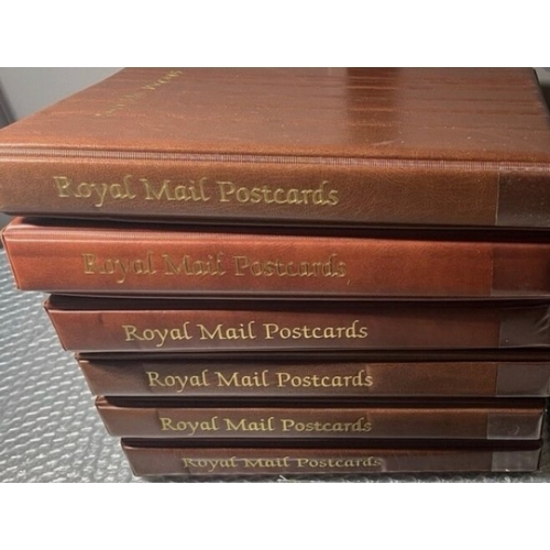 710 - UK GB Royal Mail PHQ Postcards collection to around 2013 in 6 RM albums including London Underground... 