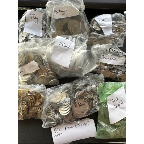 777 - WORLD COINS (c.350) focus on Europe including Ireland, France, Denmark, Greece, Italy, Portugal and ... 