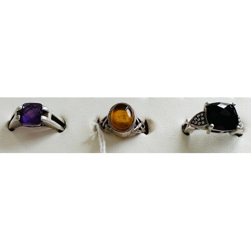 812 - 3 sterling silver 925 rings