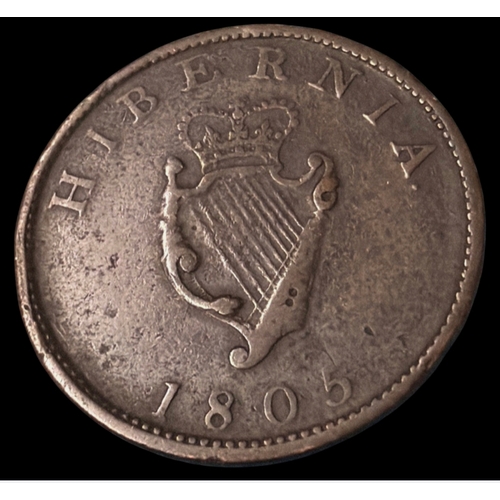 881 - HIBERNIA GEORGE I Woods half penny coins (2) 1723 plus 7 others including GEORGE III to GEORGE IV ea... 