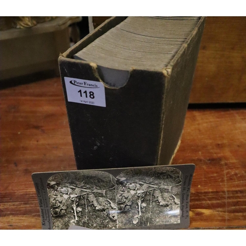 118 - Case or box of USA Keystone View Company card stereoscopic viewer slides including First World War s... 