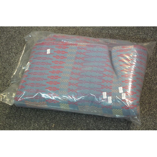 122 - Vintage Welsh tapestry woollen blue ground blanket in sealed bag. 
(B.P. 24% incl. VAT)