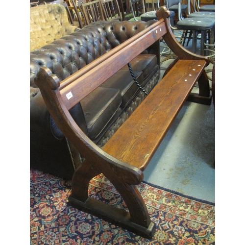 456 - Early 20th Century pitch pine open back church pew. 
(B.P. 24% incl. VAT)