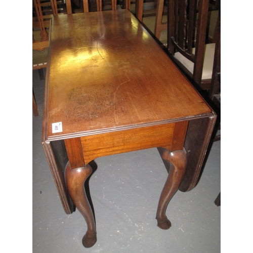 465 - 18th Century mahogany rectangular drop leaf gate leg table the top with reeded edges, single gate ac... 