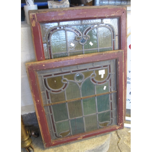 513 - Two similar early 20th Century stained glass leaded panels. (2)
(B.P. 24% incl. VAT)