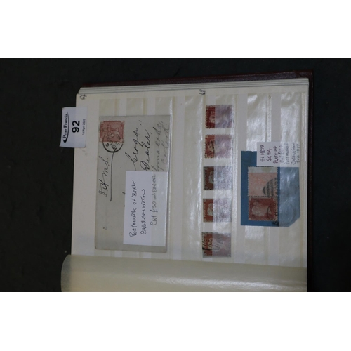 92 - Great Britain mostly used stamp selection Victorian to early Queen Elizabeth, including various line... 