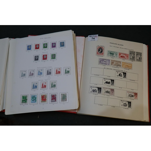 74 - British Commonwealth used collection of stamps in two red New Age Albums, countries C-G, including C... 