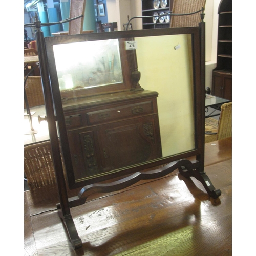 478 - 19th Century mahogany framed swivel bedroom mirror. 
(B.P. 21% + VAT)