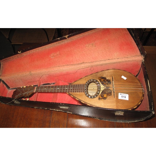 518 - Stridente Napoli mandolin in fitted case. 
(B.P. 21% + VAT)