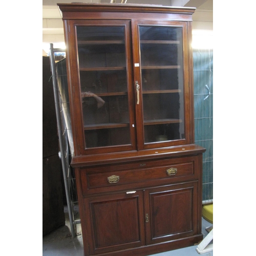 560 - Late Victorian mahogany two stage secretaire bookcase. 
(B.P. 21% + VAT)