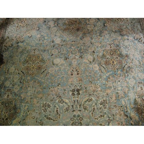 498 - Kahmir hand made hand knotted carpet of Persian foliate design. 1.85 x 2.85M approx. 
(B.P. 21% + VA... 